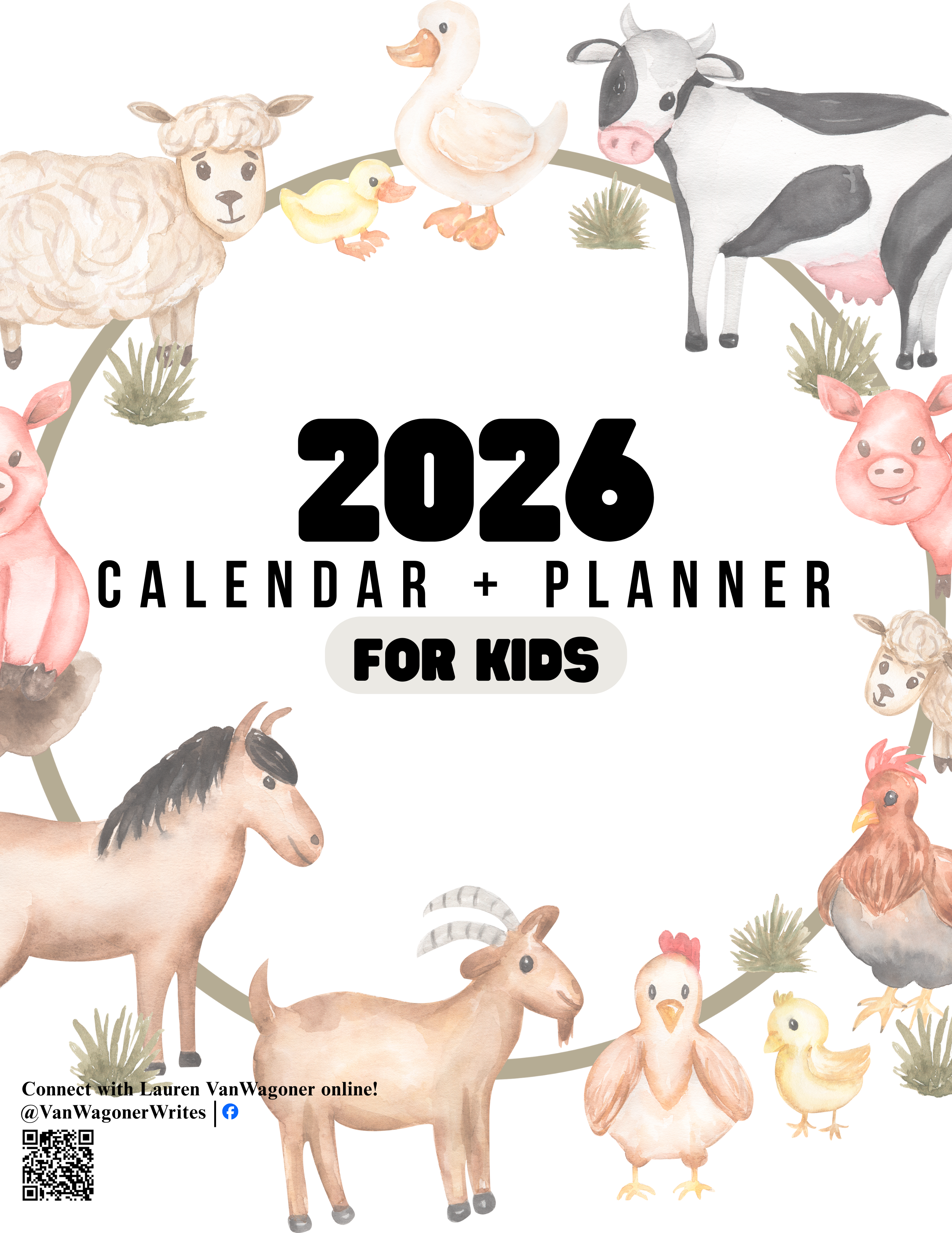 2026 Calendar + Planner for Kids (Printable PDF)
