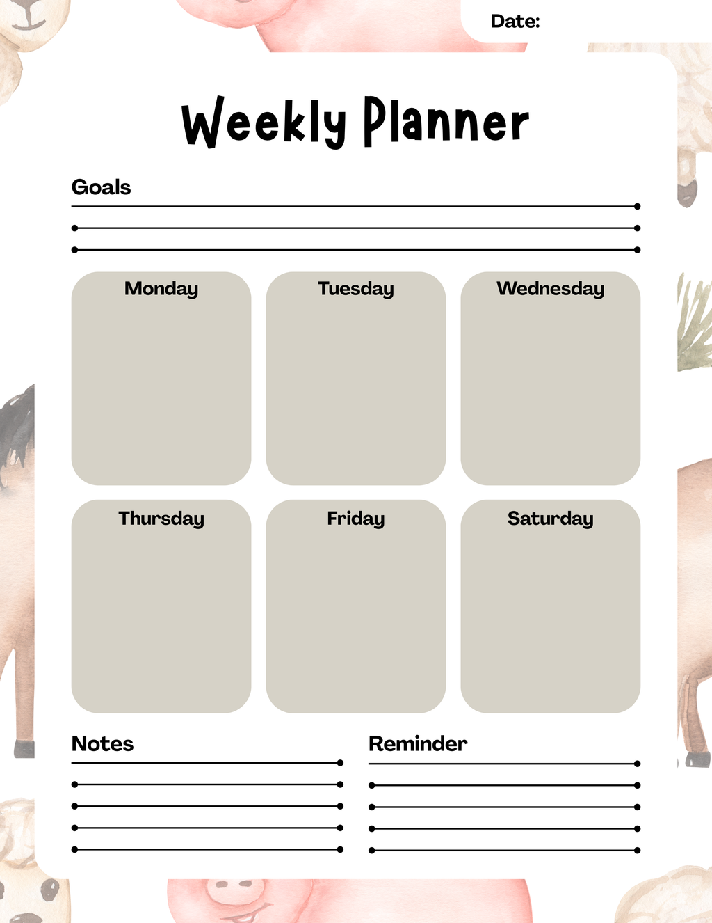 2026 Calendar + Planner for Kids (Printable PDF)