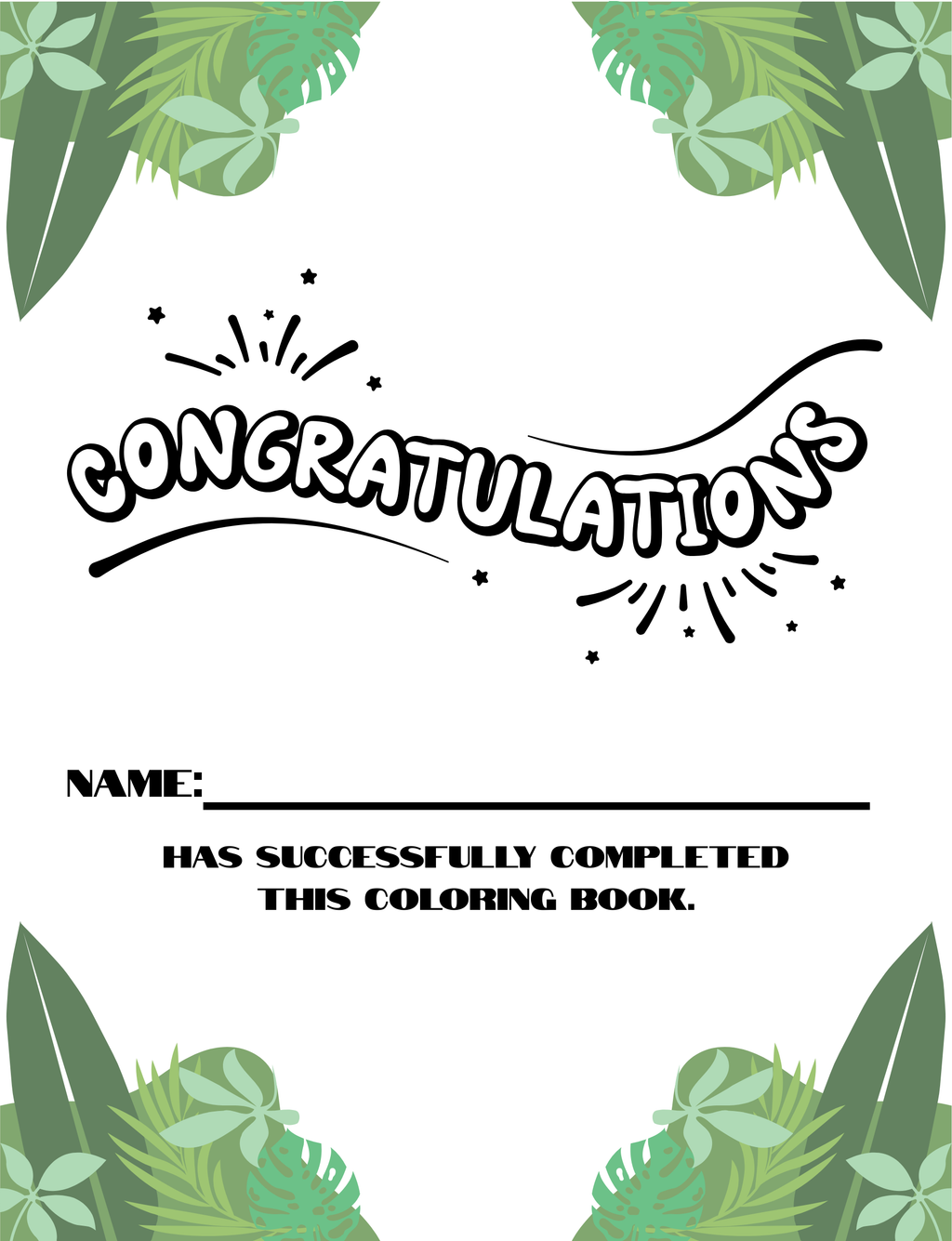 My First Jungle Coloring Book (Printable PDF)