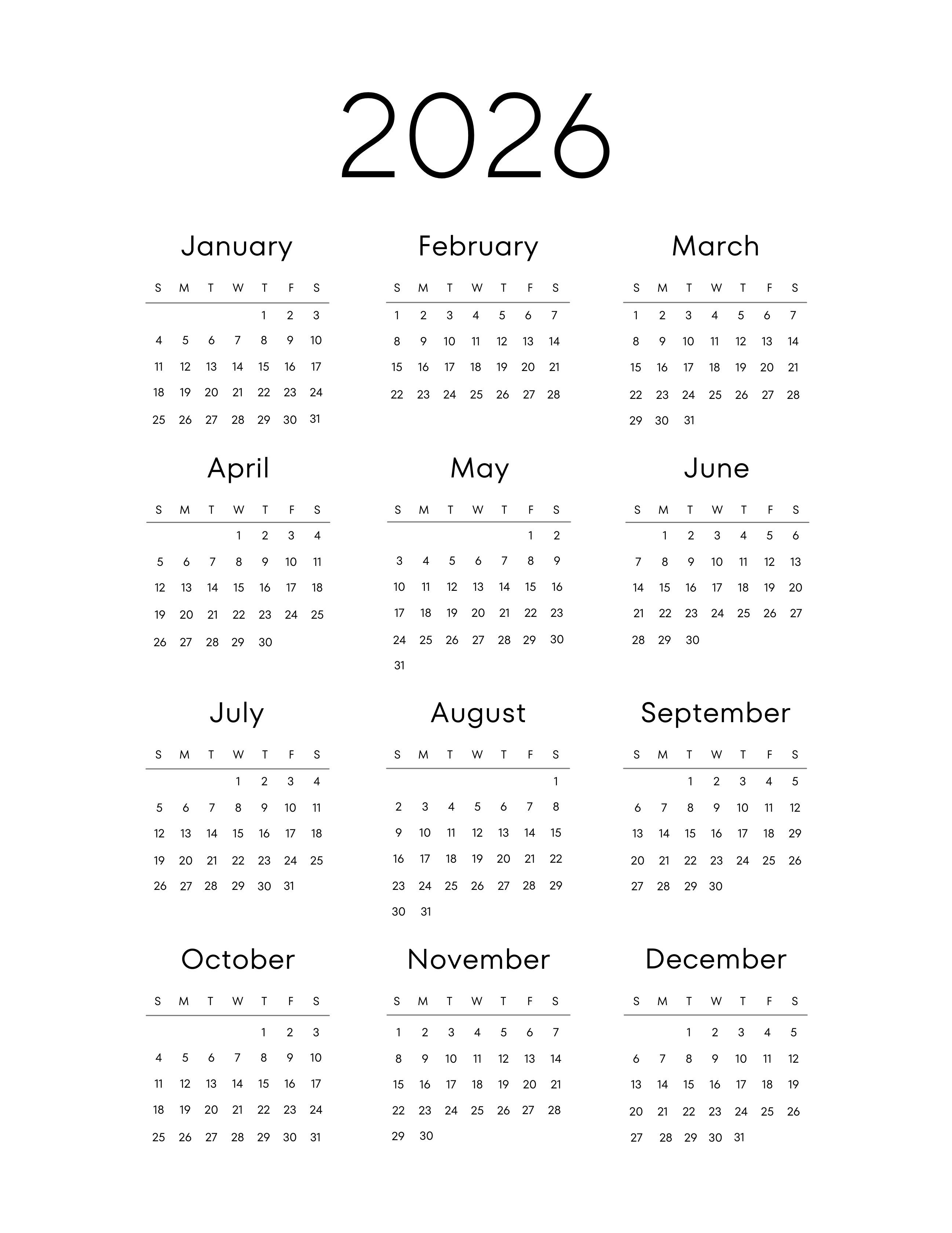 2026 Calendar + Planner for Kids (Printable PDF)
