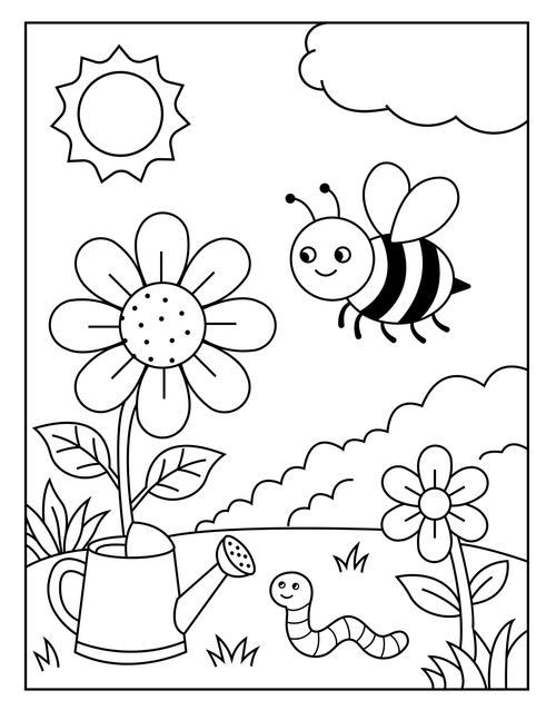 Bzzzy Bee Coloring & Activity Book for Kids (Printable PDF)
