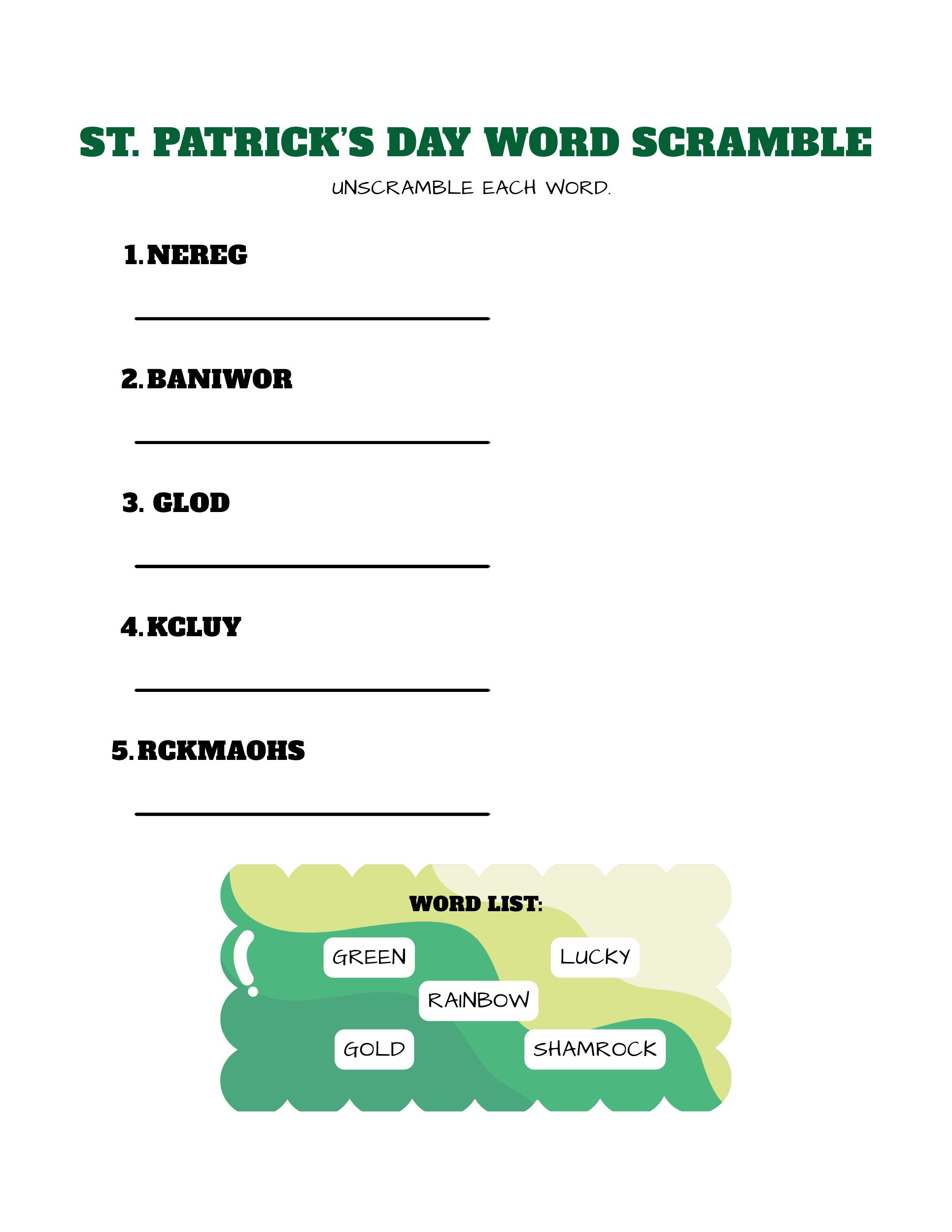 St. Patrick’s Day Scavenger Hunt for Kids – Printable Activity Book (PDF)