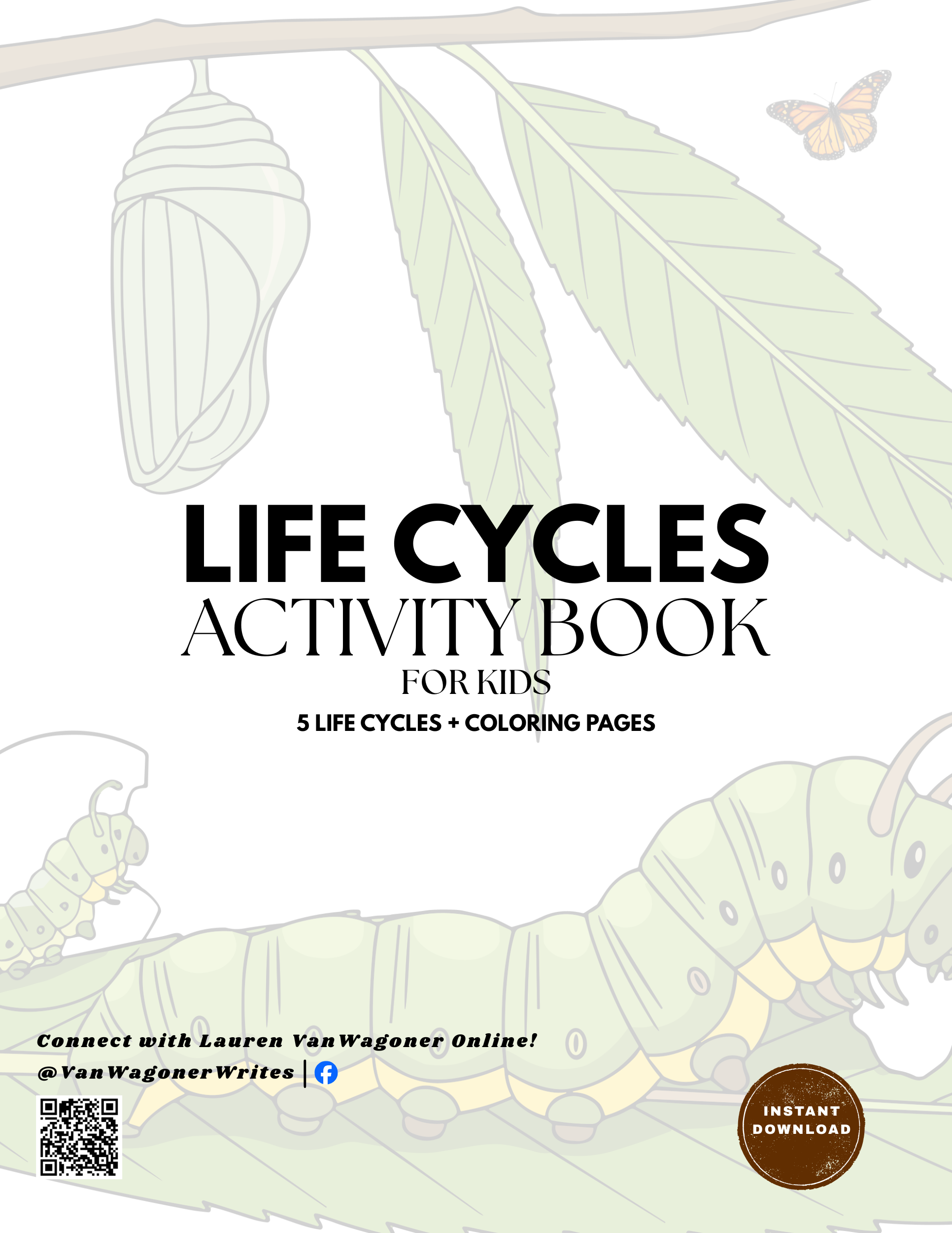 Life Cycles Activity Book for Kids (Printable PDF)